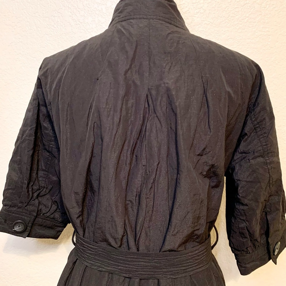 Vince Shimmering Sparkling Jacket Coat With 3/4 Sleeves Black Size XS - Picture 8 of 17